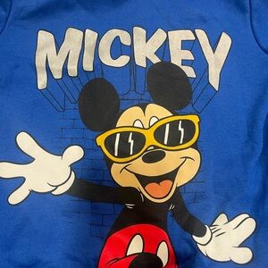 Disney Blue Mickey Mouse Hoodie with Yellow Accents